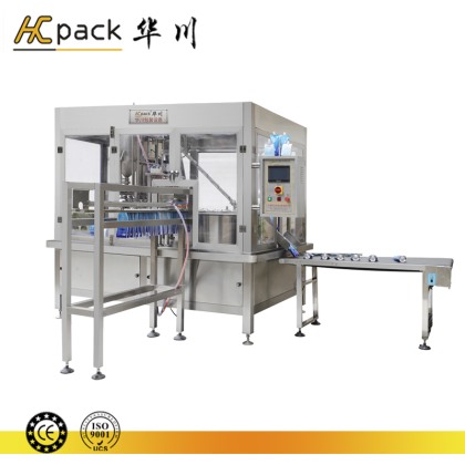 全(quán)自動軟袋灌裝(zhuāng)旋蓋機